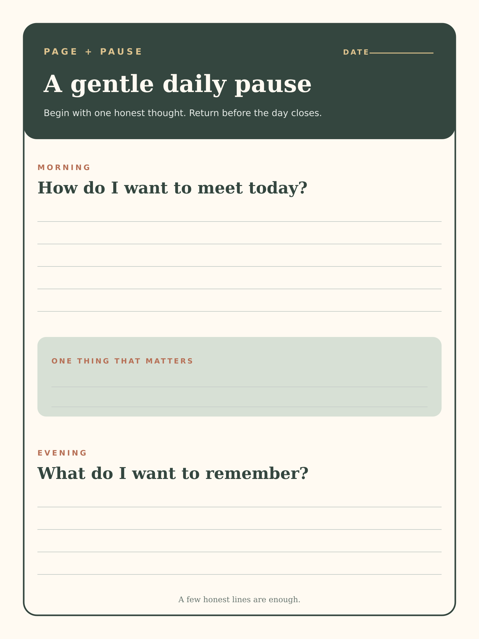Preview of A gentle daily pause